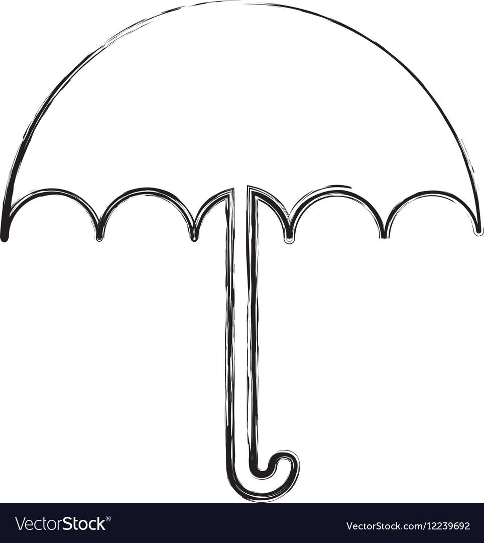 Umbrella protection isolated icon