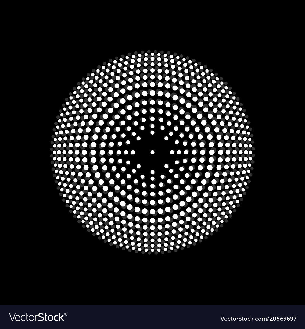 Abstract dotted circles dots in circular form