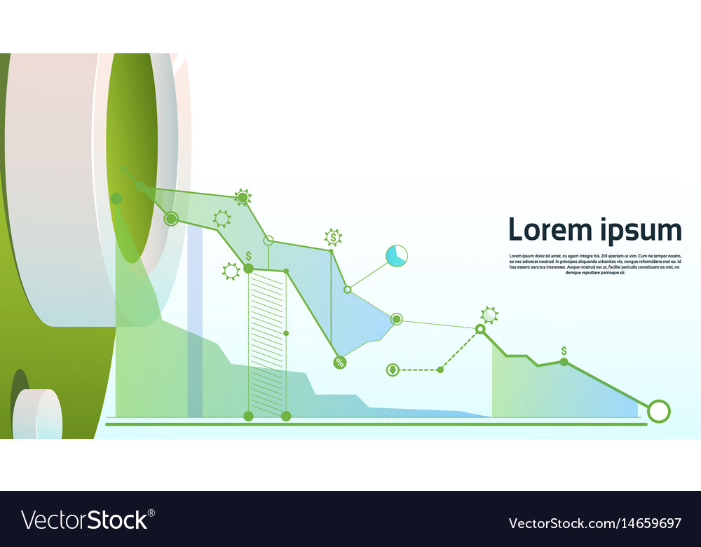 Analysis finance graph financial business chart Vector Image