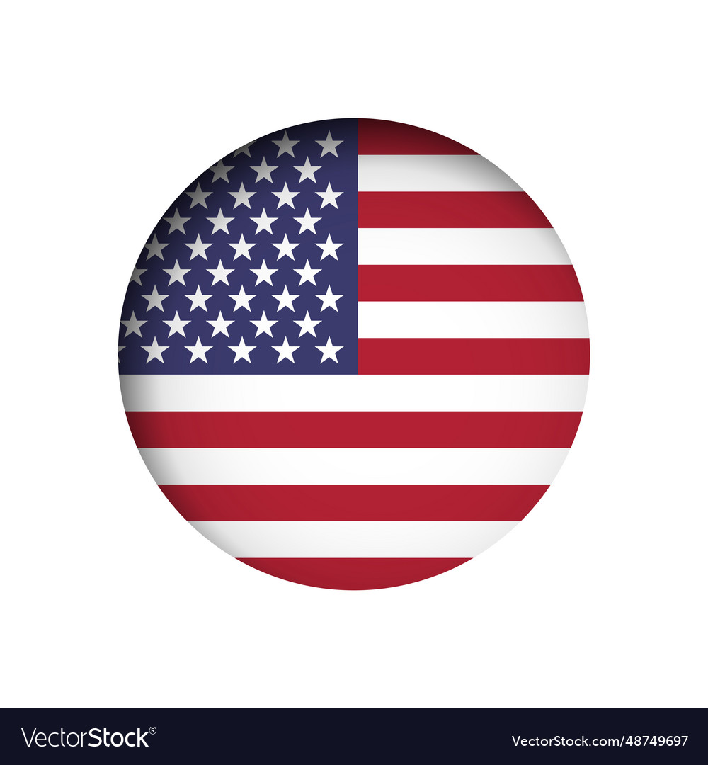 Circle flag of united states america Royalty Free Vector