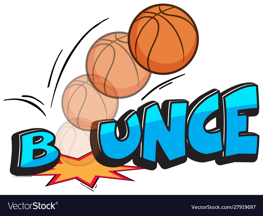 Expression words design for bounce Royalty Free Vector Image