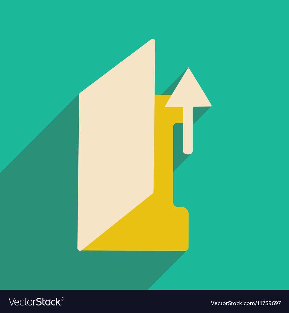 Flat with shadow icon and mobile application