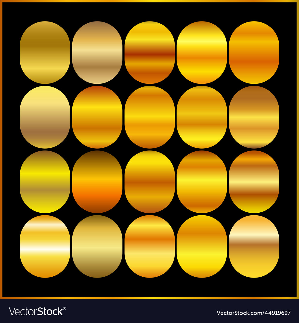 Gold gradient set background icon texture