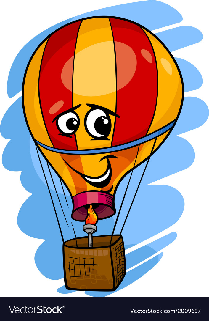 Hot air balloon cartoon Royalty Free Vector Image