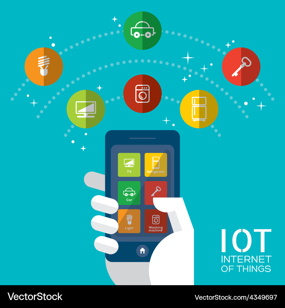 Iot - internet things concept Royalty Free Vector Image