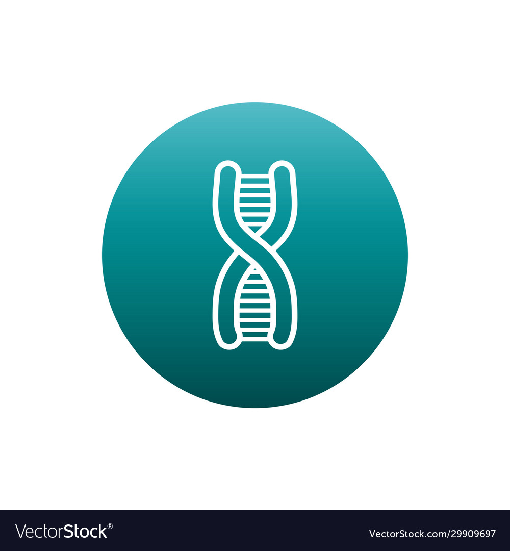 Isolated dna structure block gradient style icon
