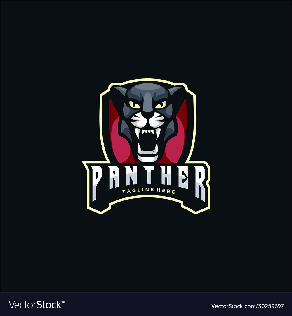 Logo panther e sport and style Royalty Free Vector Image