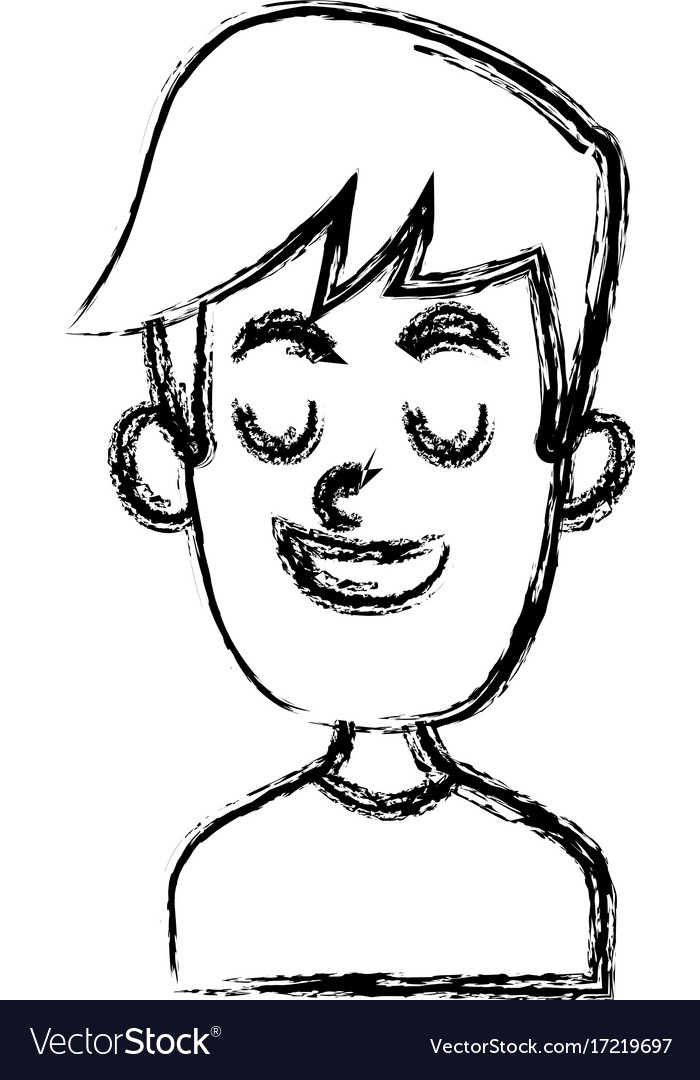Man smiling with eyes closed