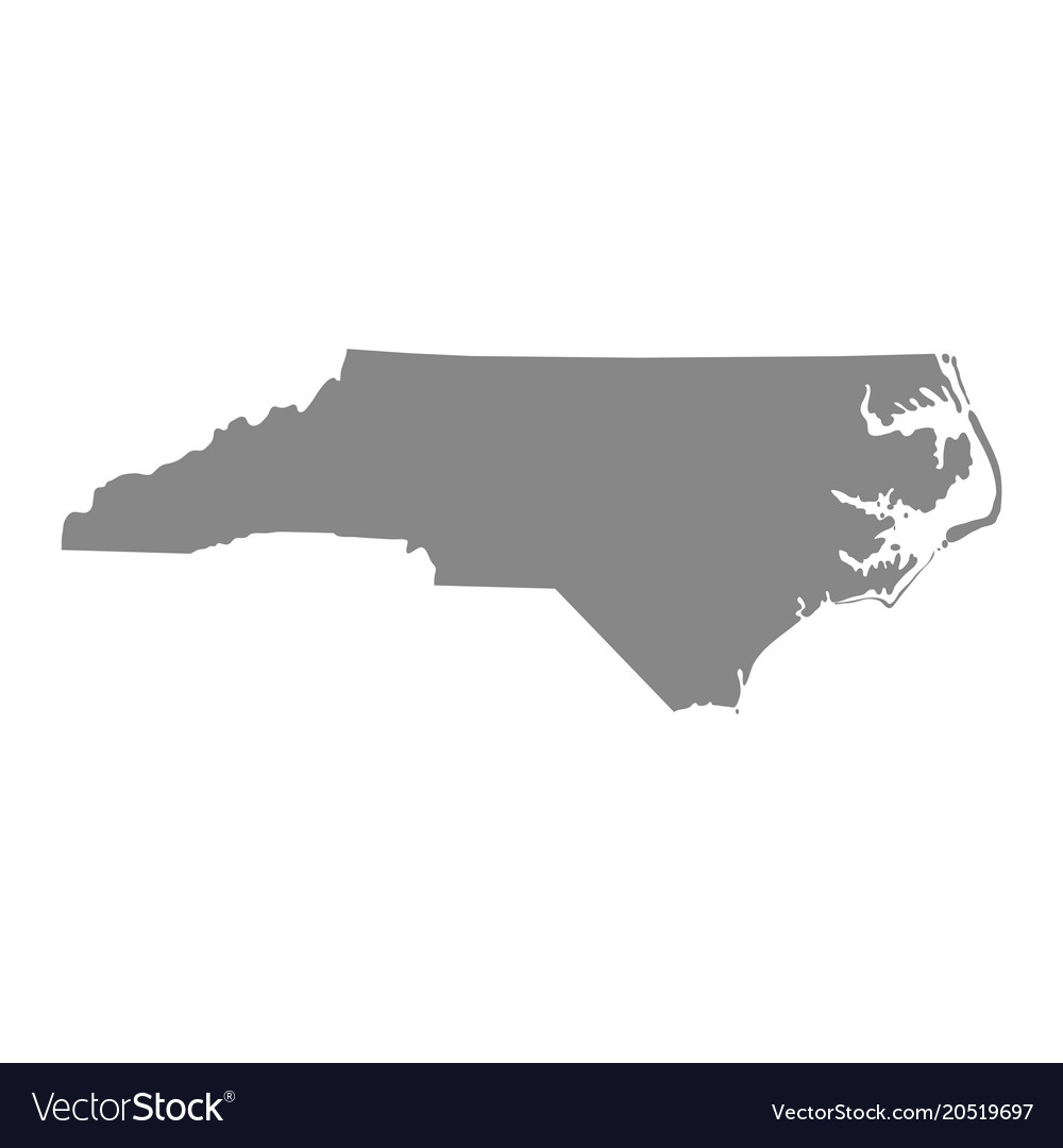 Map of the us state north carolina
