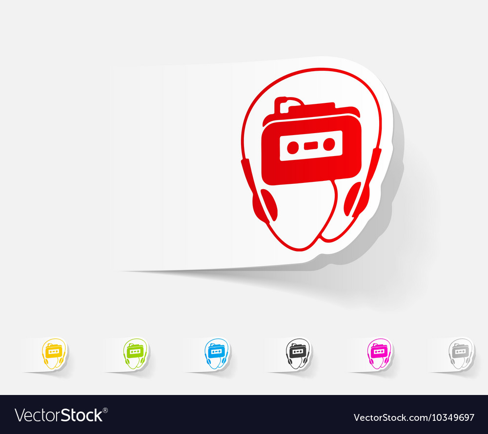 Realistic design element music player