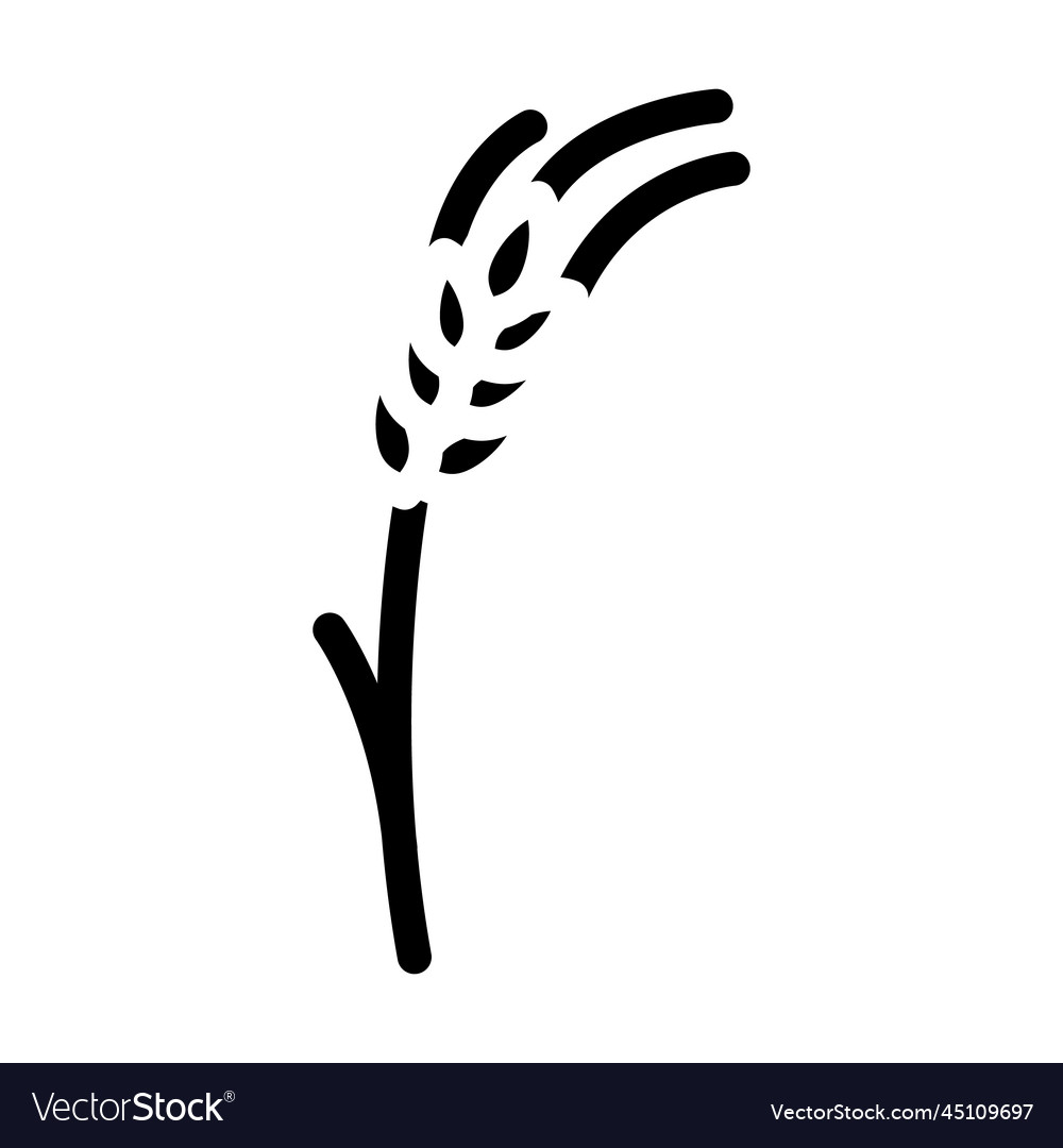 Semolina plant healthy glyph icon Royalty Free Vector Image