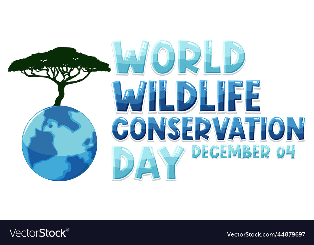 World wildlife conservation day banner design Vector Image