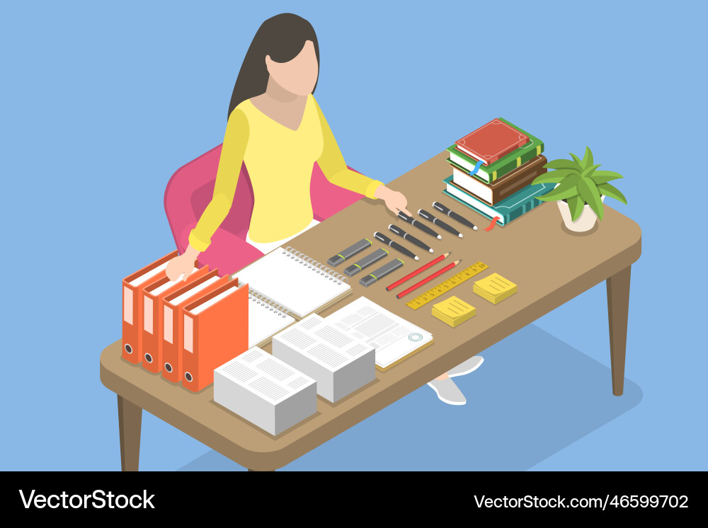 3d isometric flat conceptual Royalty Free Vector Image