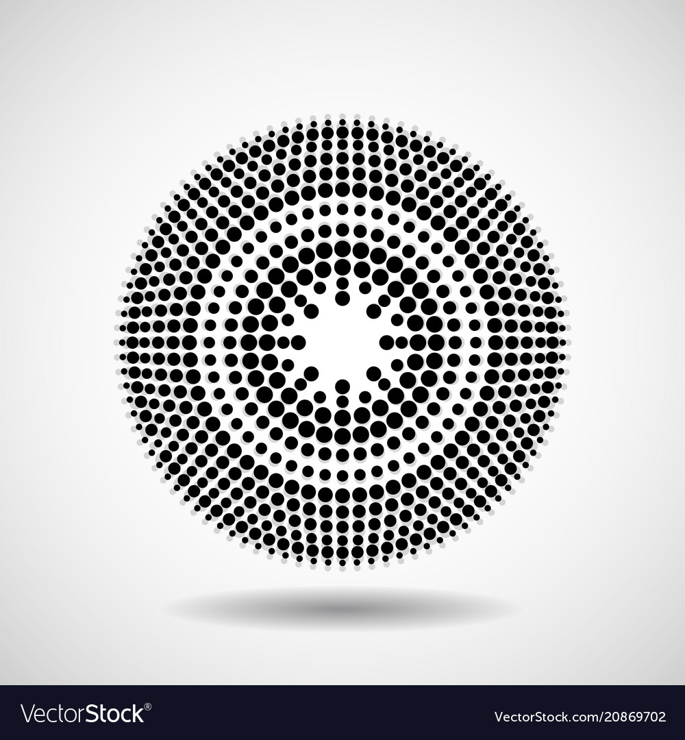 Abstract dotted circles dots in circular form