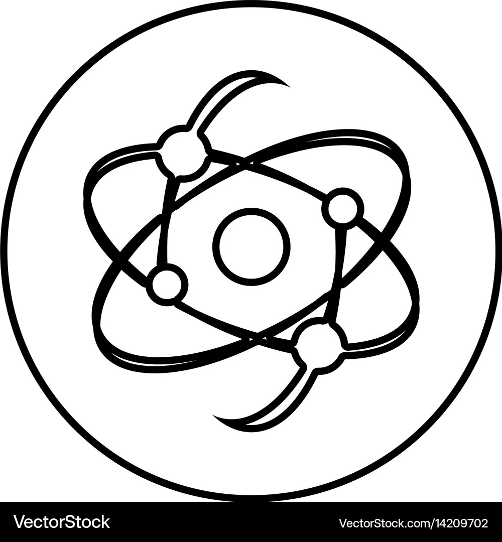 Atom molecule isolated icon Royalty Free Vector Image