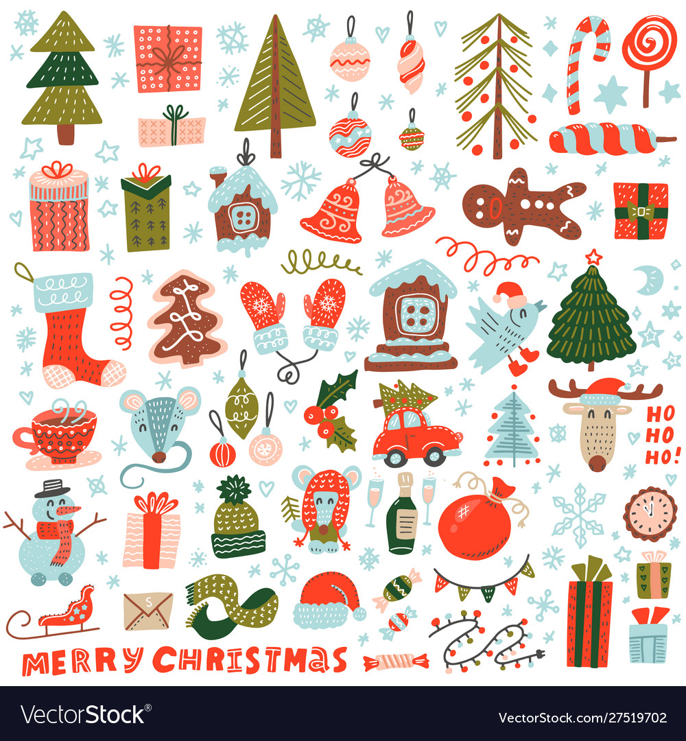 Christmas Doodle Elements