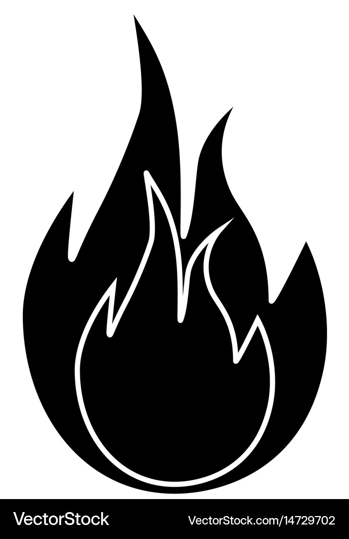 Fire flame icon Royalty Free Vector Image - VectorStock