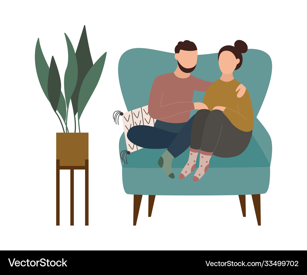 Flat a couple men Royalty Free Vector Image - VectorStock