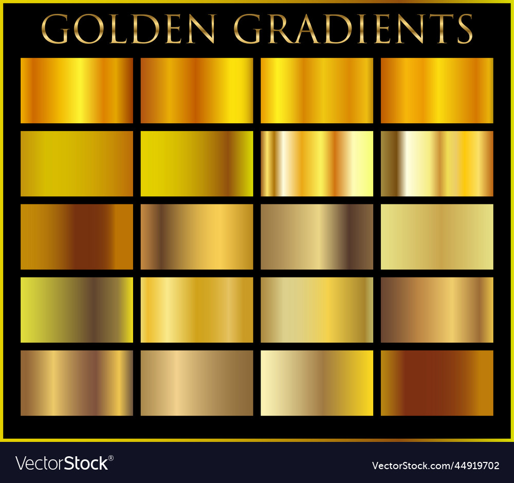 Gold gradient set background icon texture