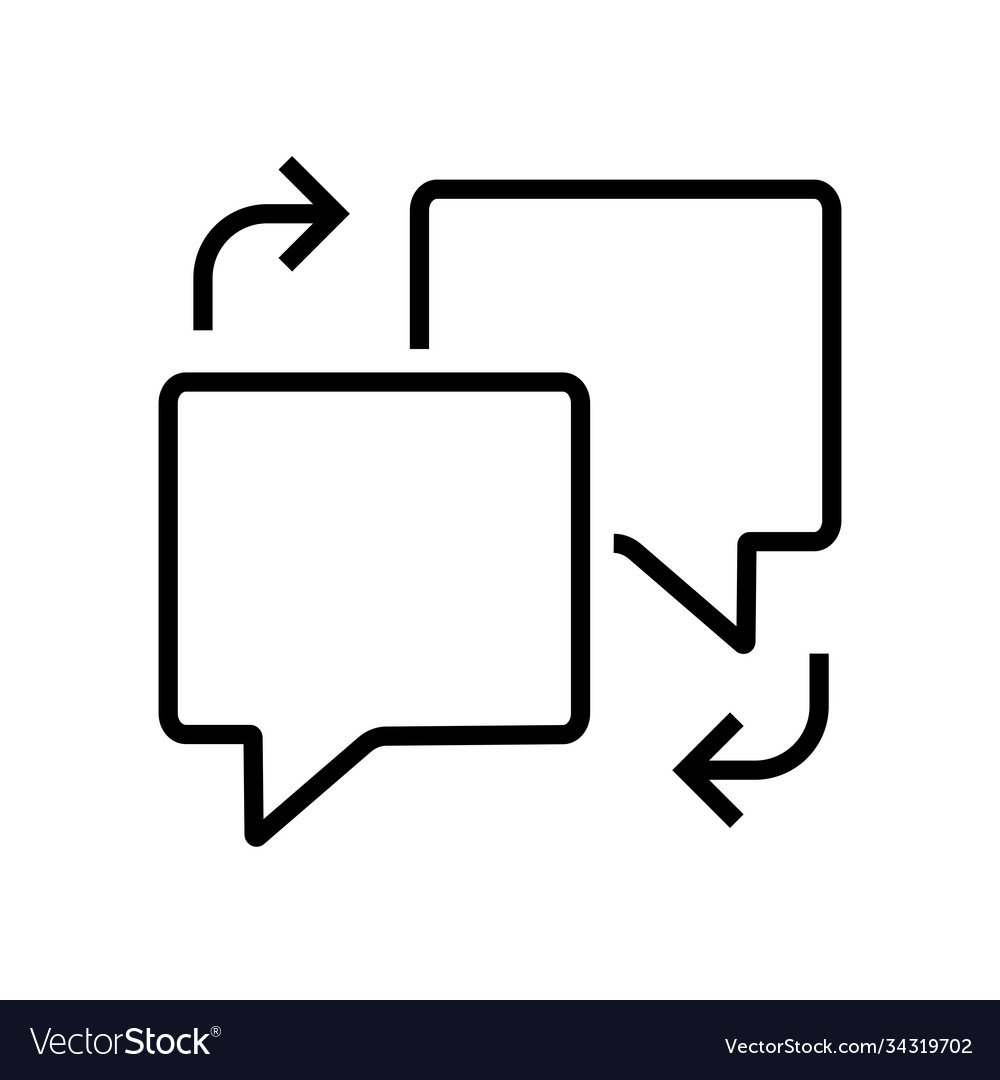 Message icon chat bubble editable stroke vector image Message icon chat bubble editable stroke