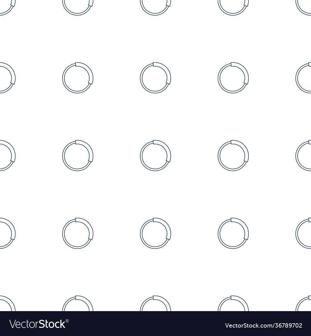 Pie chart icon pattern seamless white background