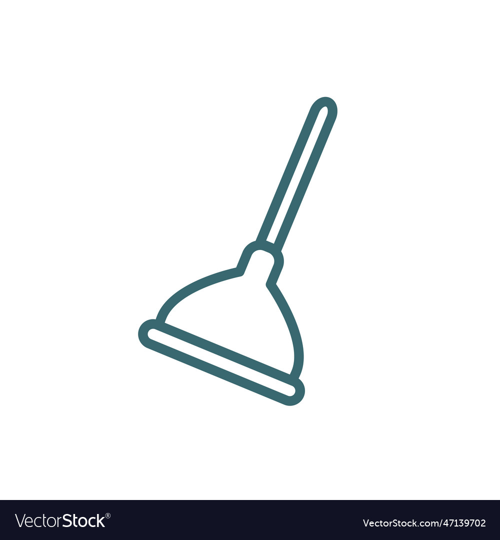 Plunger Cleanin Icon dünne Linie