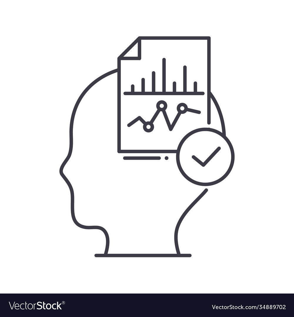 Project management strategy icon linear isolated vector image Project management strategy icon linear isolated
