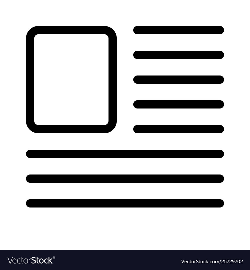 Sample bio data format with picture attachment Vector Image