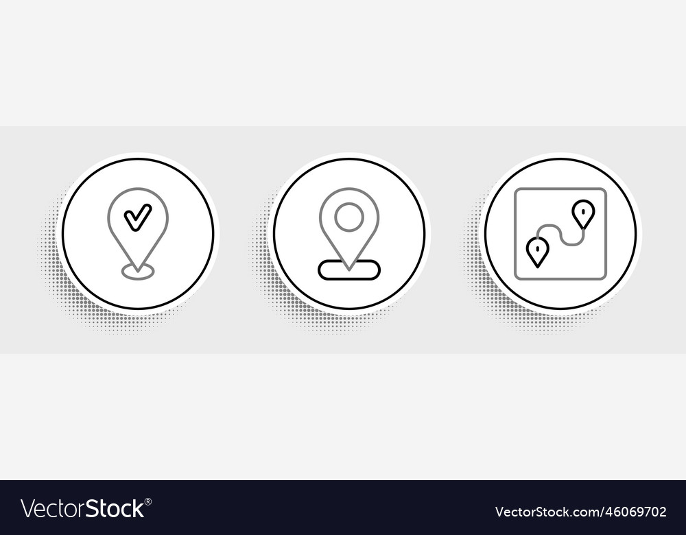 Set line route location with check mark
