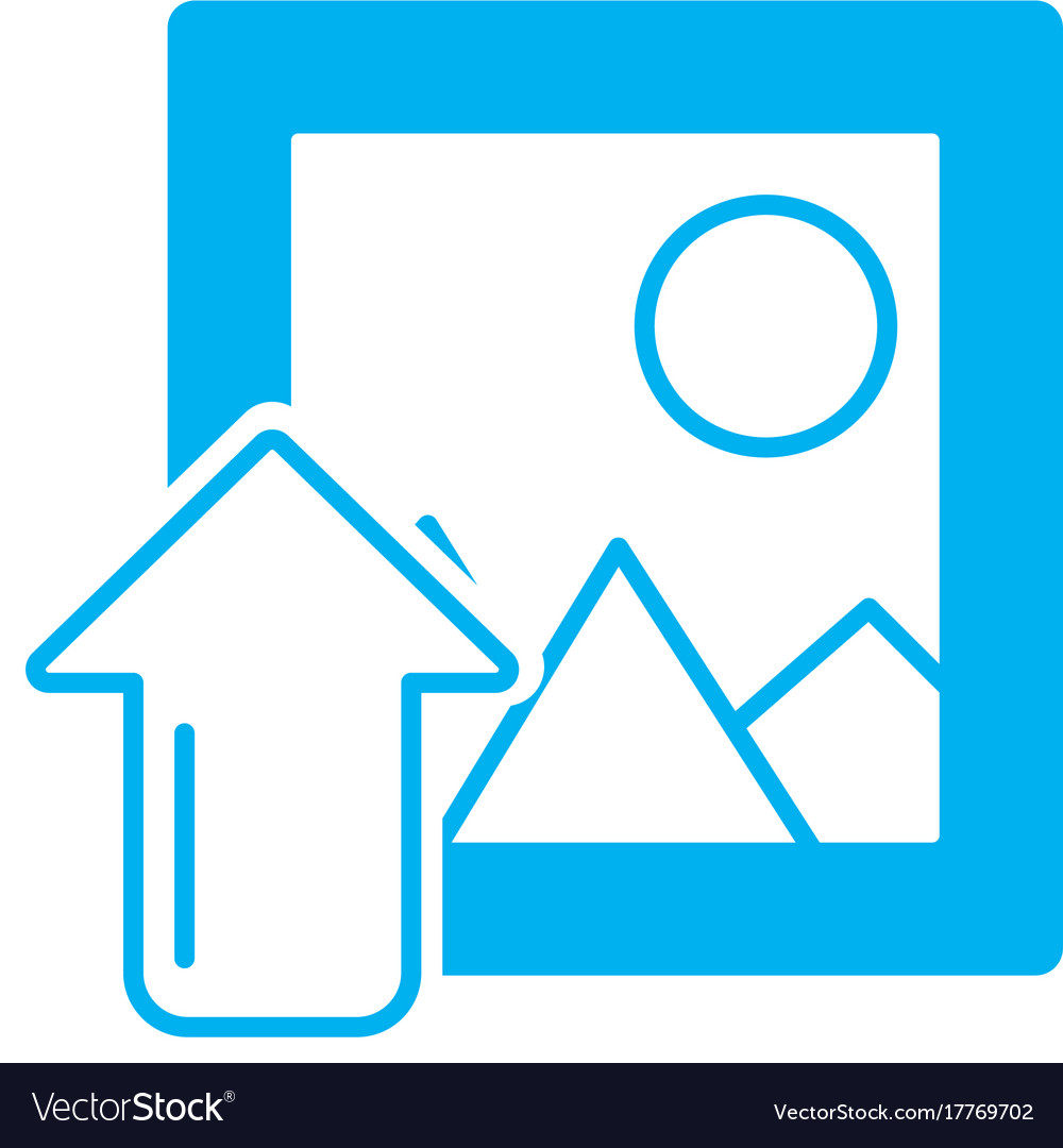 Silhouette frame picture loading element icon
