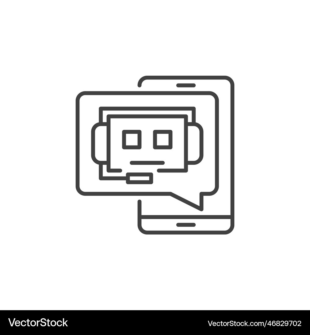 Smartphone with chatbot speech bubble concept Vector Image