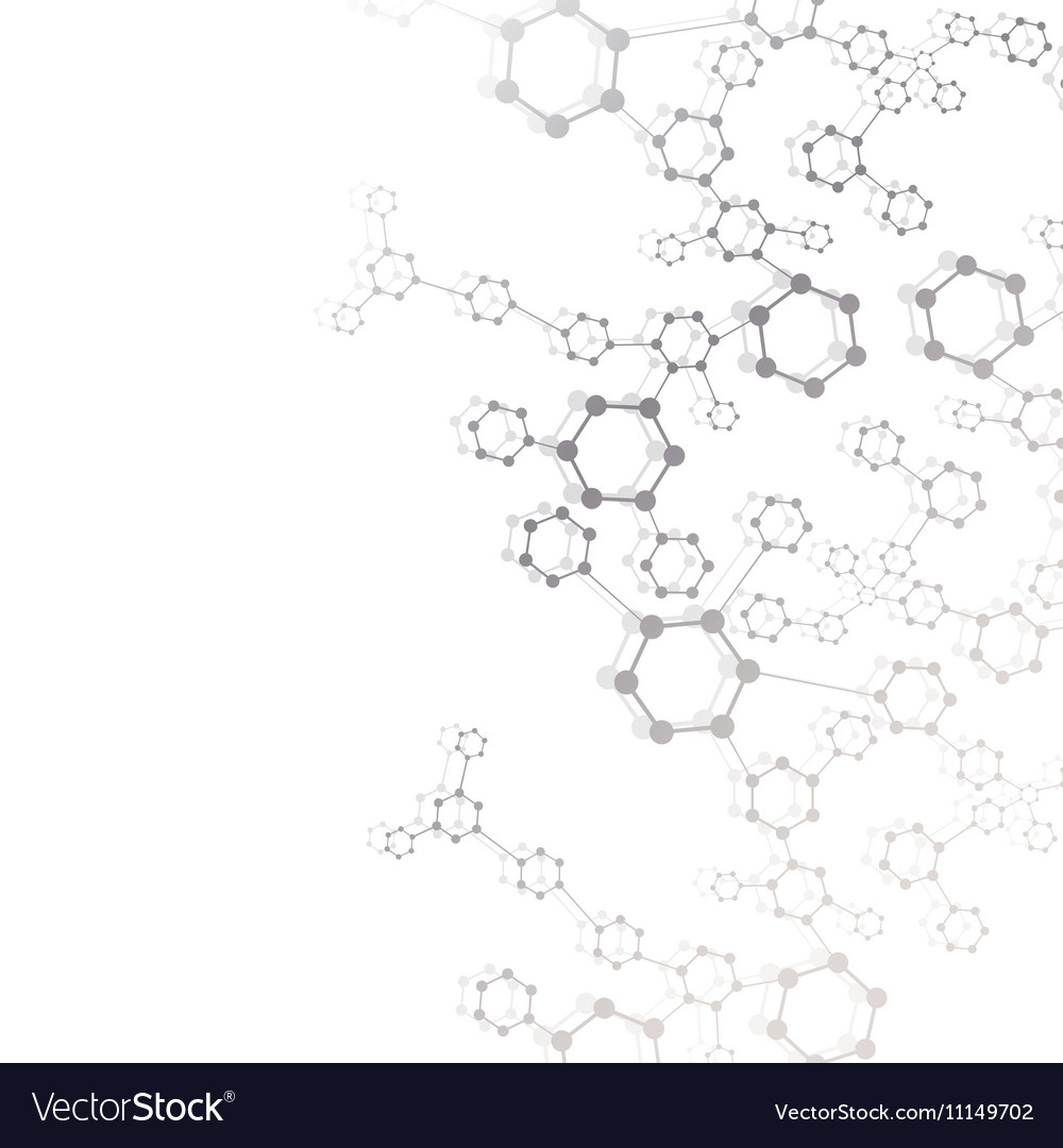 Structure molecule and communication dna atom Vector Image