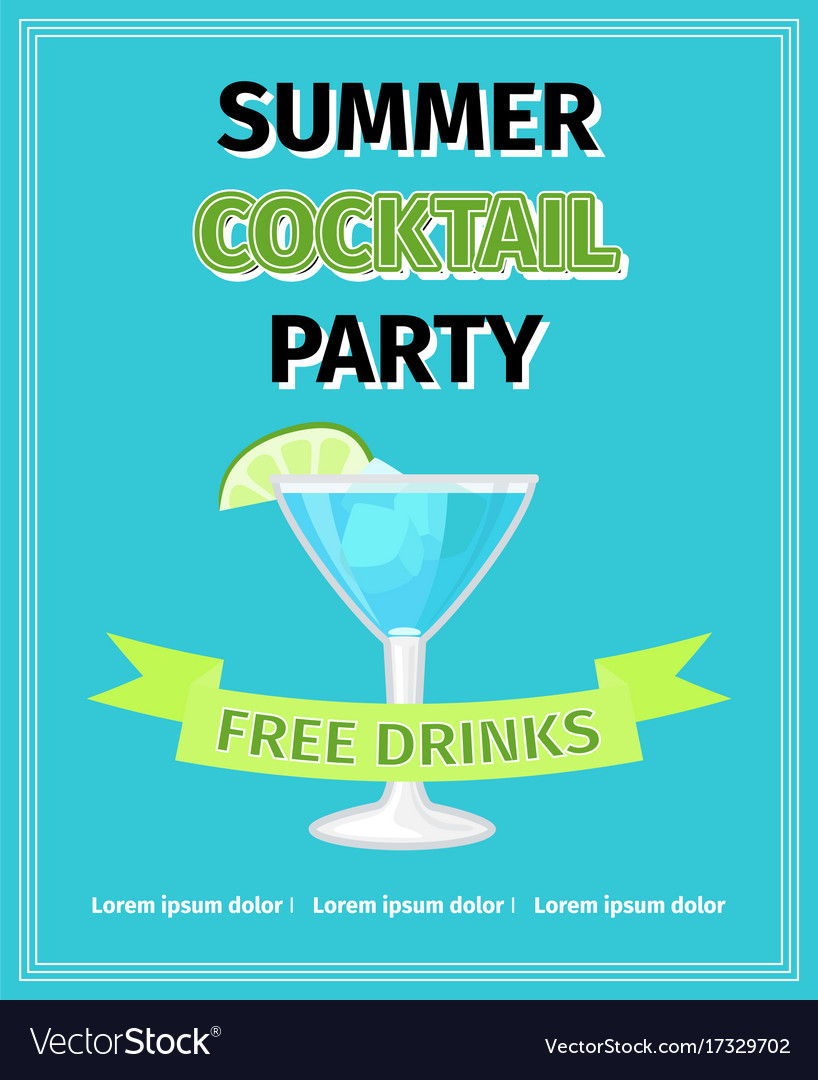 Summer cocktail party flyer