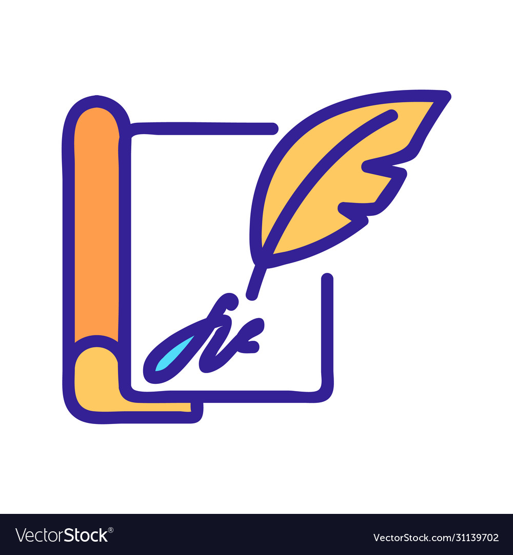 Writing text with pen icon outline