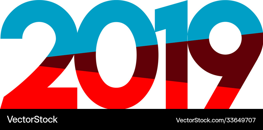 2019 template design Royalty Free Vector Image