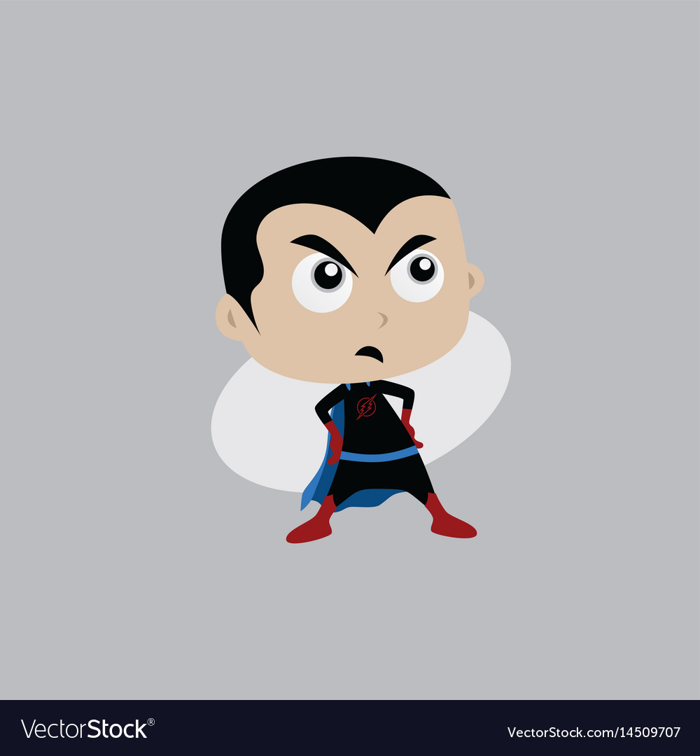 Adorable and amazing cartoon superhero in classic Vector Image