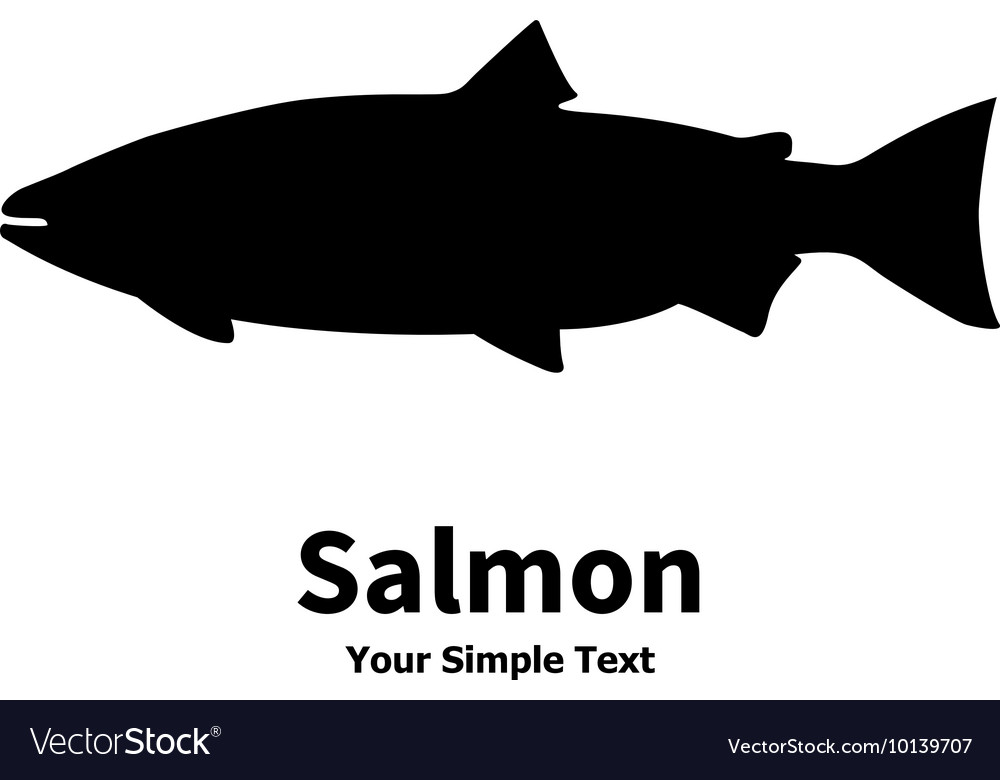 Black Salmon Silhouette