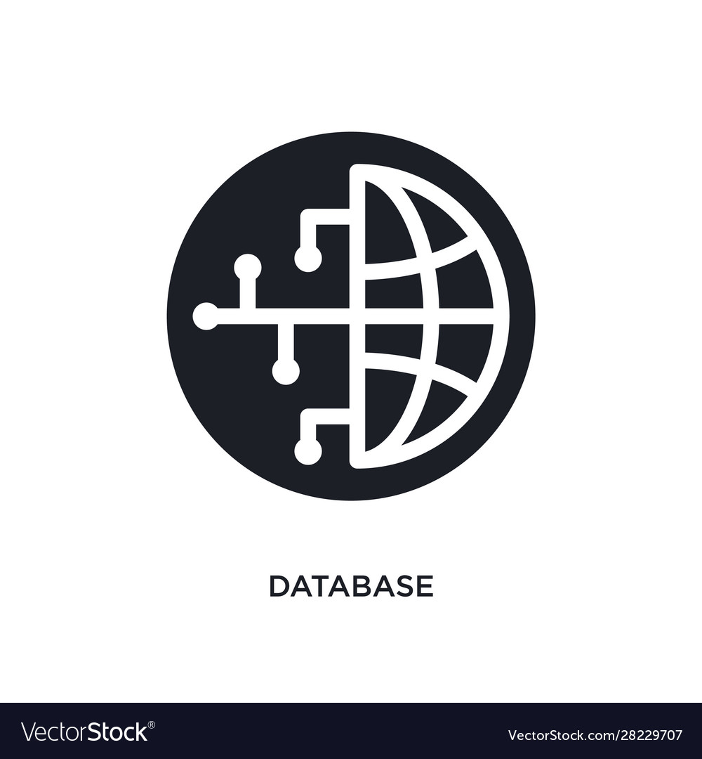 Database isolated icon simple element from vector image Database isolated icon simple element from