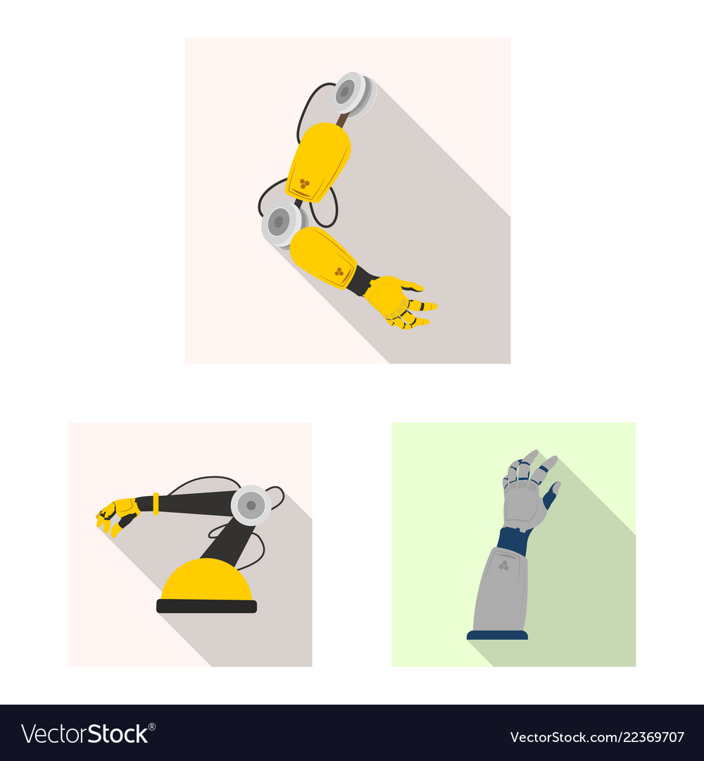Design of robot and factory icon set