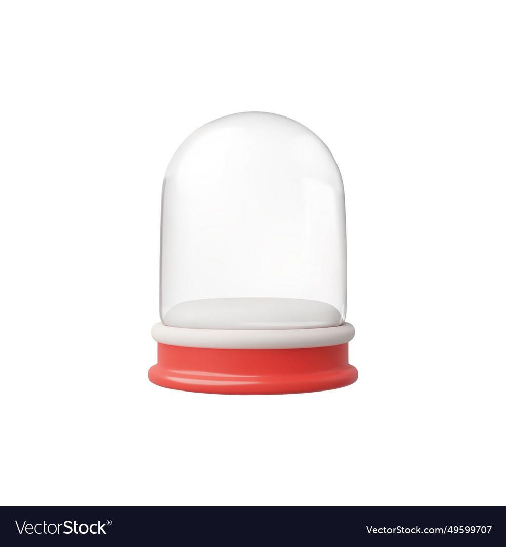 Empty 3d snow globe with a vertical orientation