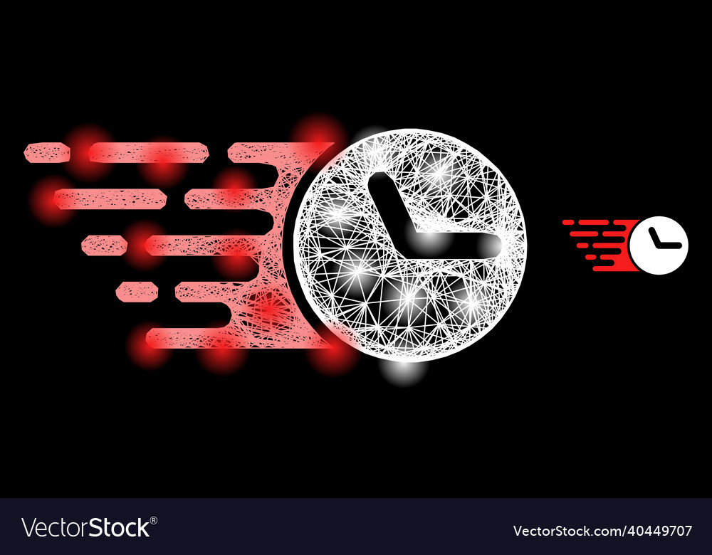 Flare intersected mesh clock with glare spots