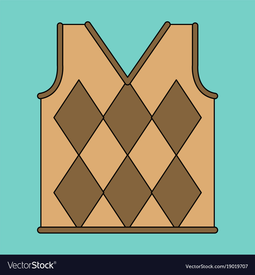 Icon in flat design golf vest