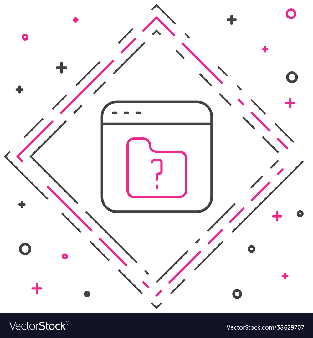 Line file missing icon isolated on white Vector Image