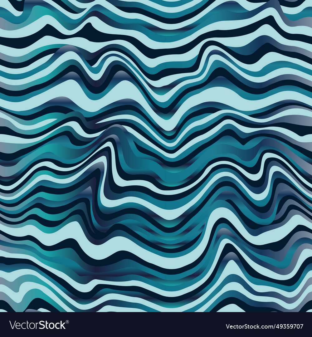 Marine waves seamless pattern Royalty Free Vector Image