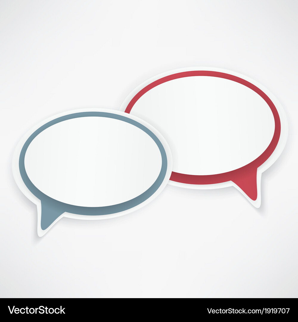 Paper speech bubbles Royalty Free Vector Image
