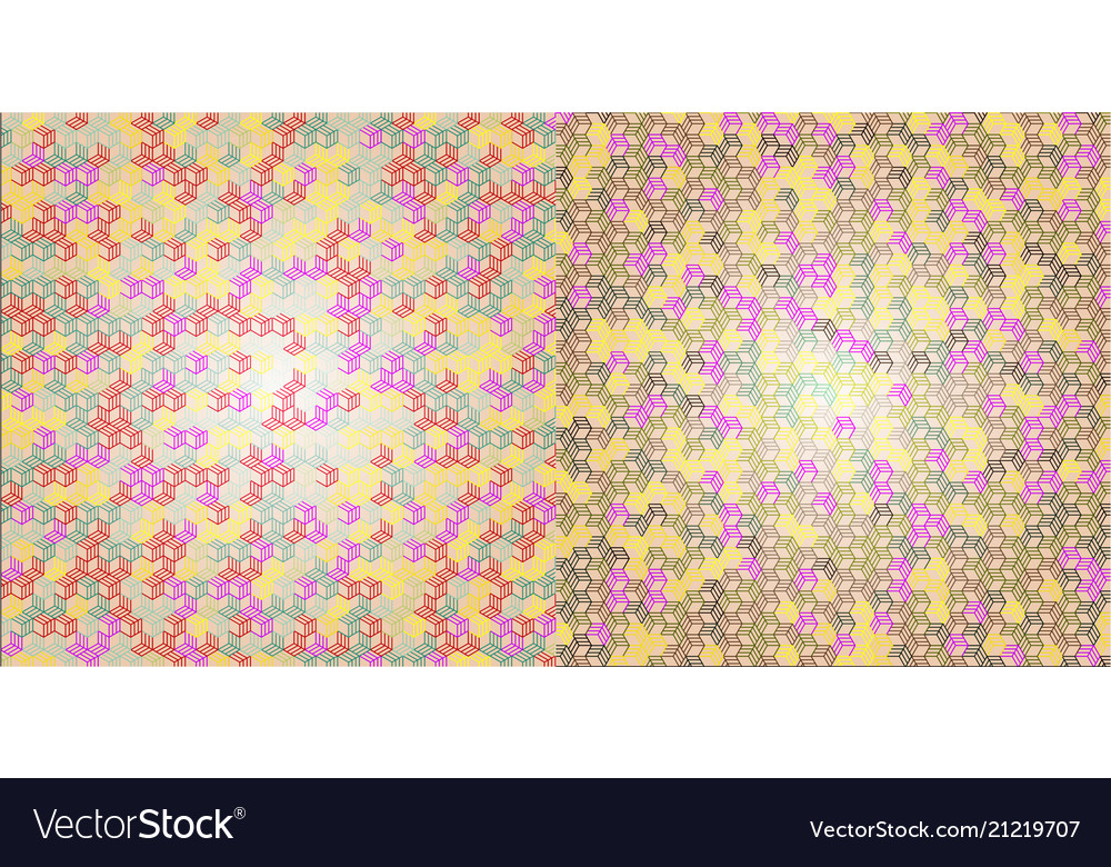 Set of abstract triangle pattern background vector image Set of abstract triangle pattern background