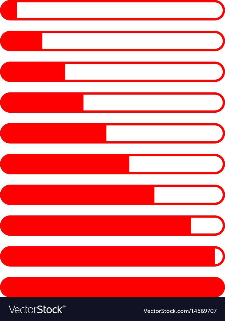 Symbol loading red colour different percent