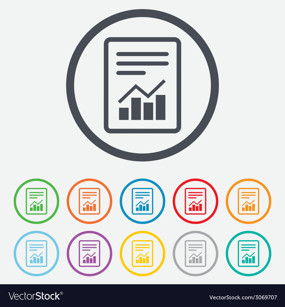 Text file sign document with chart symbol