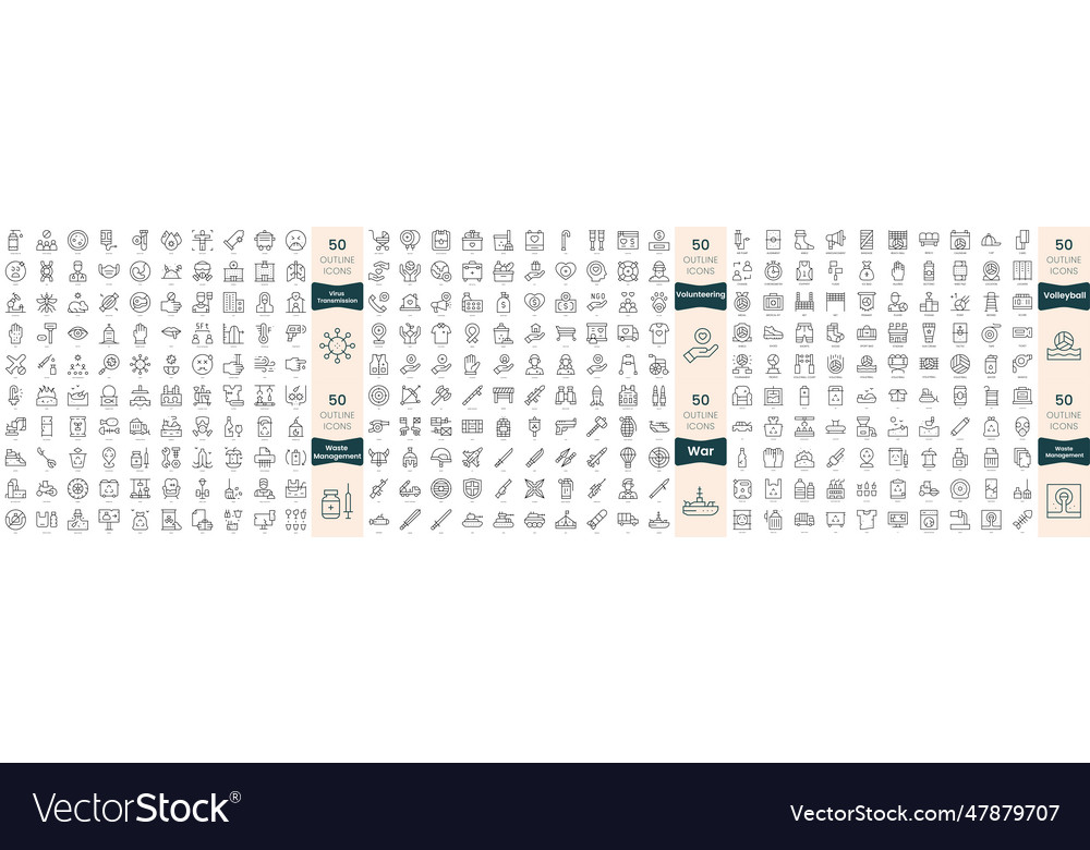 Thin Line Icons - Health & Community vector image Thin Line Icons - Health & Community