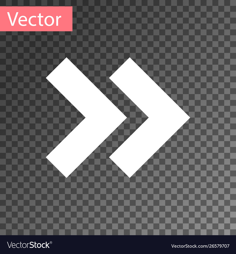 White Arrow Icon - Directional Navigation